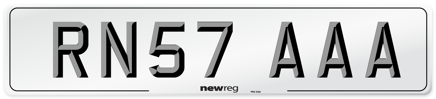 RN57 AAA Number Plate from New Reg